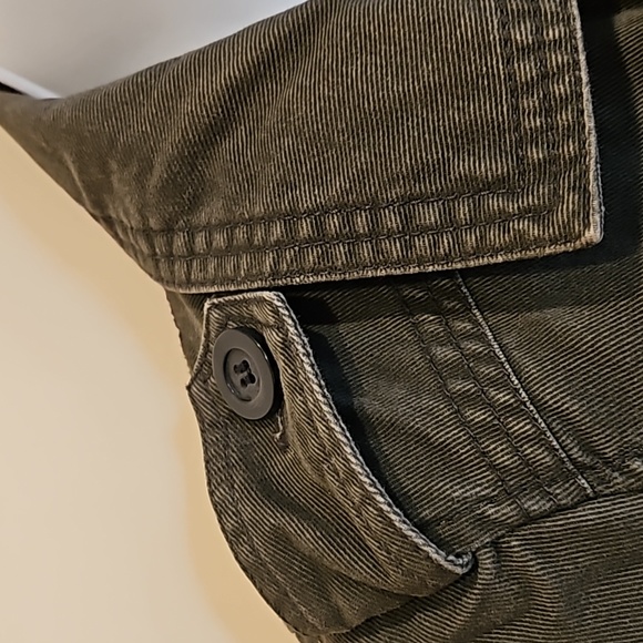 Converse One Star Women Button Military Utility Jacket XS Dark Olive Long Sleeve - Picture 5 of 13